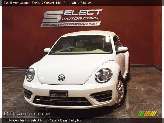 2018 Volkswagen Beetle S Convertible in Pure White