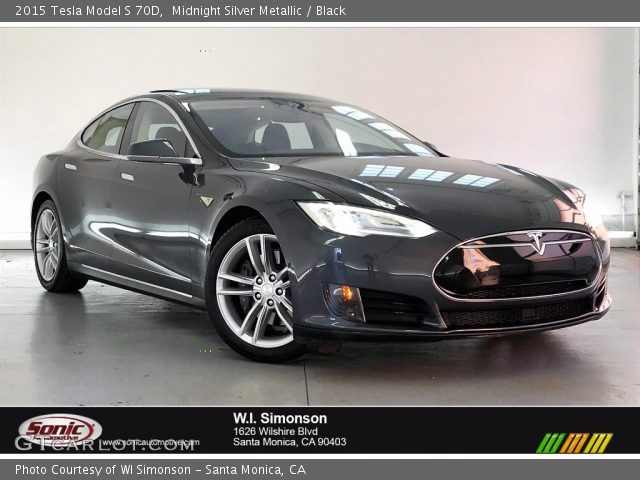 2015 Tesla Model S 70D in Midnight Silver Metallic