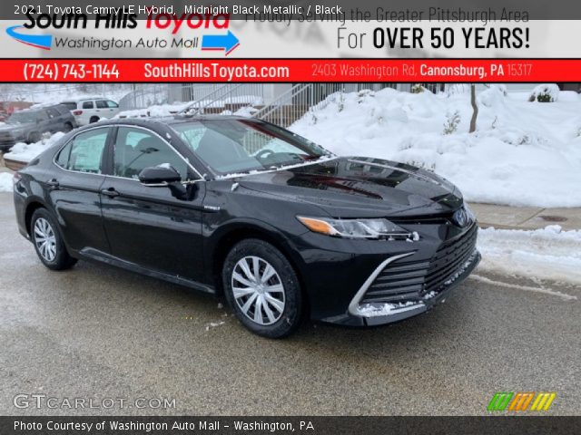 2021 Toyota Camry LE Hybrid in Midnight Black Metallic