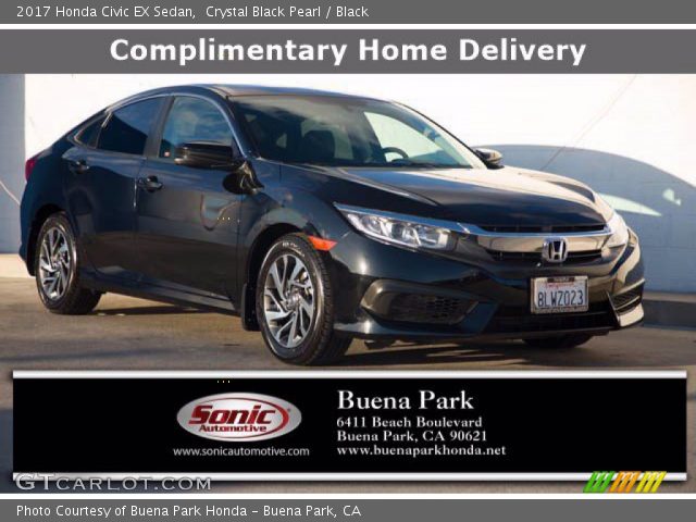 2017 Honda Civic EX Sedan in Crystal Black Pearl