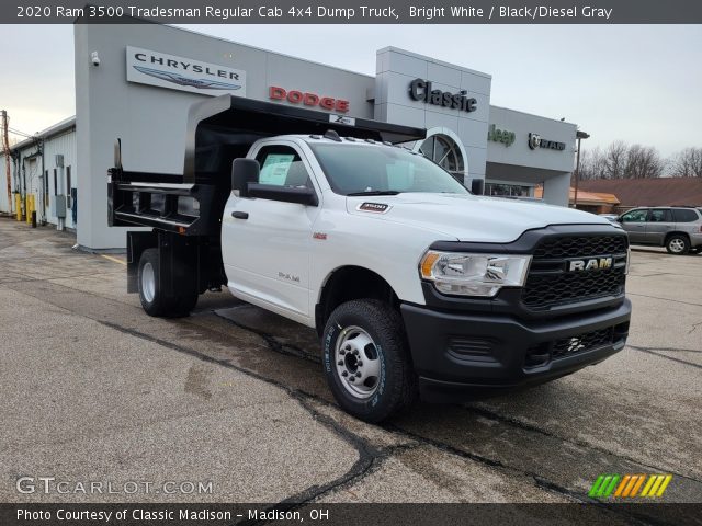 2020 Ram 3500 Tradesman Regular Cab 4x4 Dump Truck in Bright White