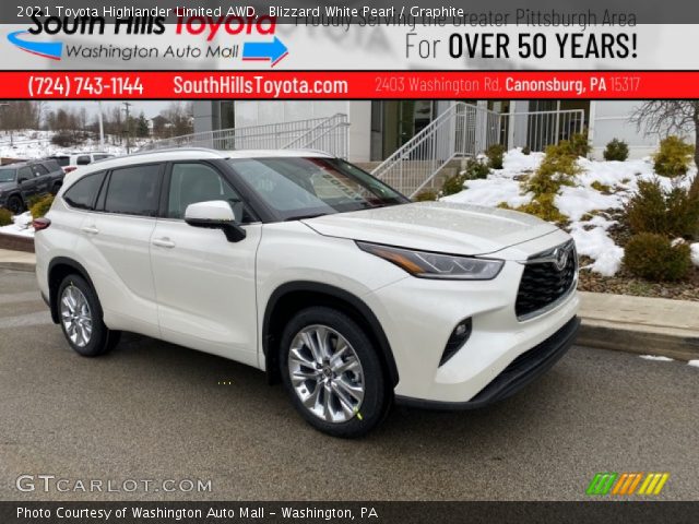2021 Toyota Highlander Limited AWD in Blizzard White Pearl