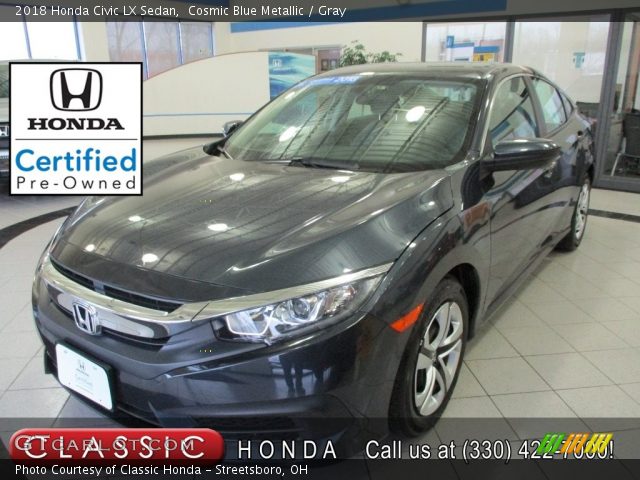 2018 Honda Civic LX Sedan in Cosmic Blue Metallic