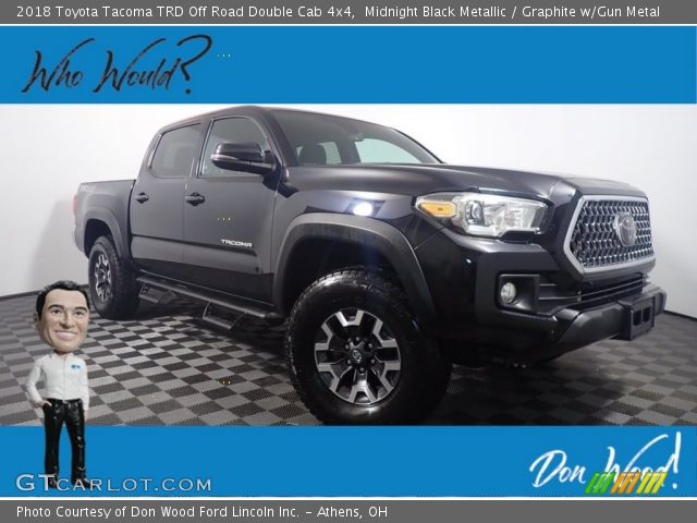 2018 Toyota Tacoma TRD Off Road Double Cab 4x4 in Midnight Black Metallic