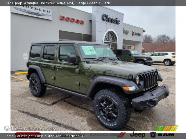 2021 Jeep Wrangler Unlimited Willys 4x4 in Sarge Green