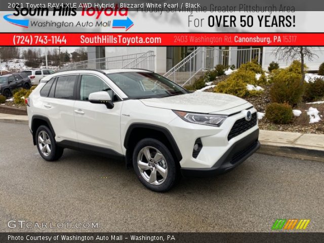 2021 Toyota RAV4 XLE AWD Hybrid in Blizzard White Pearl