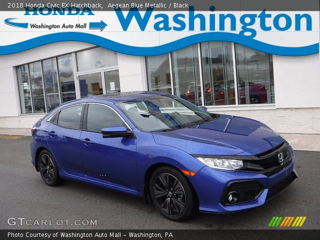 2018 Honda Civic EX Hatchback in Aegean Blue Metallic