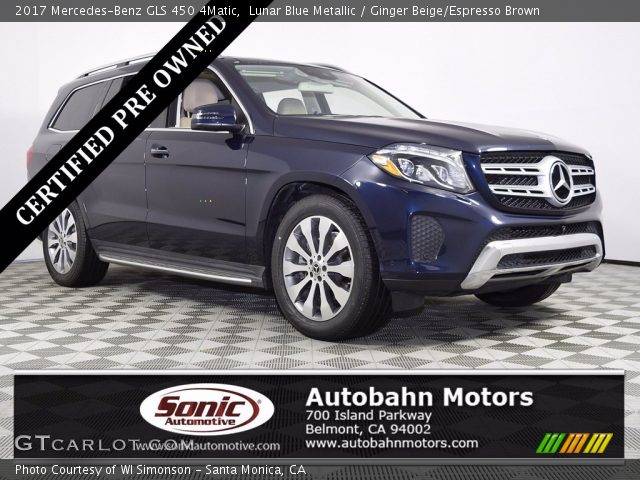 2017 Mercedes-Benz GLS 450 4Matic in Lunar Blue Metallic