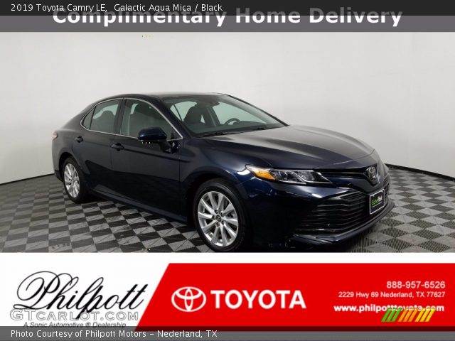 2019 Toyota Camry LE in Galactic Aqua Mica