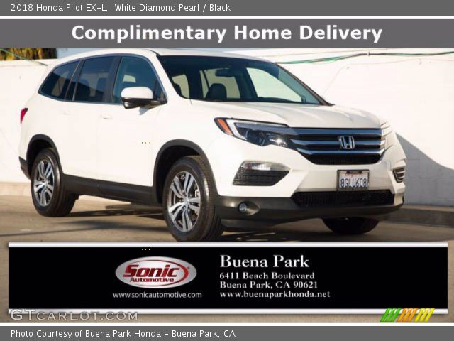 2018 Honda Pilot EX-L in White Diamond Pearl