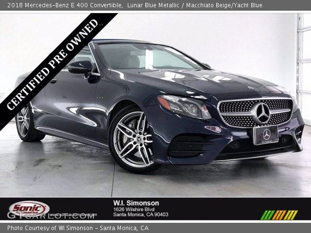 2018 Mercedes-Benz E 400 Convertible in Lunar Blue Metallic