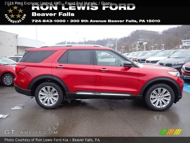 2021 Ford Explorer Limited 4WD in Rapid Red Metallic