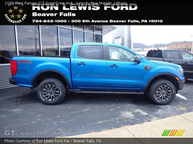 2021 Ford Ranger XLT SuperCrew 4x4 in Velocity Blue Metallic