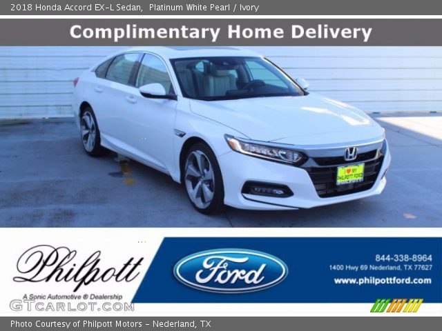 2018 Honda Accord EX-L Sedan in Platinum White Pearl