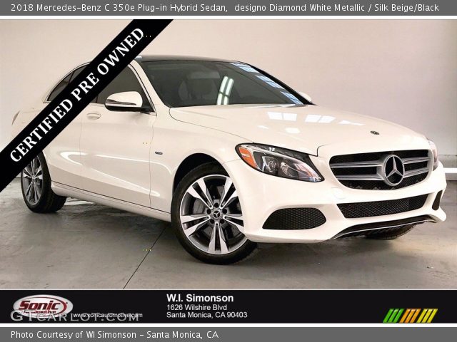 2018 Mercedes-Benz C 350e Plug-in Hybrid Sedan in designo Diamond White Metallic