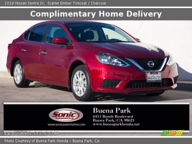 2019 Nissan Sentra SV in Scarlet Ember Tintcoat