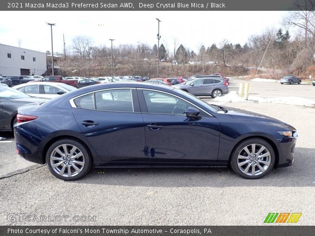 2021 Mazda Mazda3 Preferred Sedan AWD in Deep Crystal Blue Mica