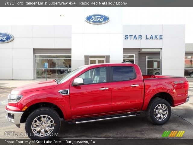 2021 Ford Ranger Lariat SuperCrew 4x4 in Rapid Red Metallic