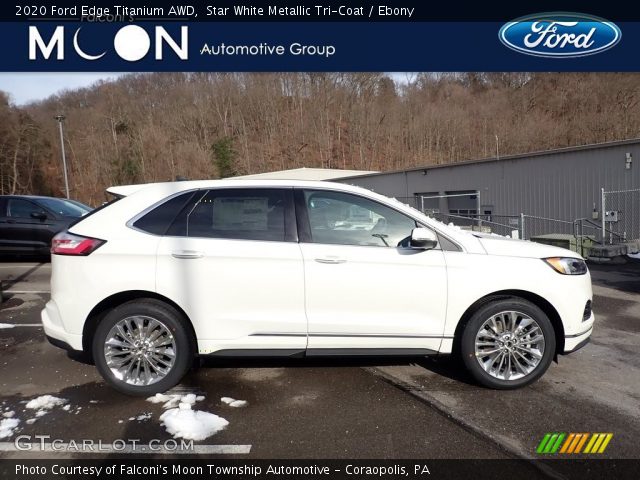 2020 Ford Edge Titanium AWD in Star White Metallic Tri-Coat