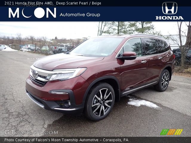 2021 Honda Pilot Elite AWD in Deep Scarlet Pearl