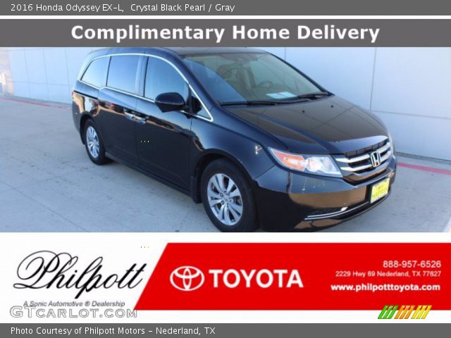 2016 Honda Odyssey EX-L in Crystal Black Pearl
