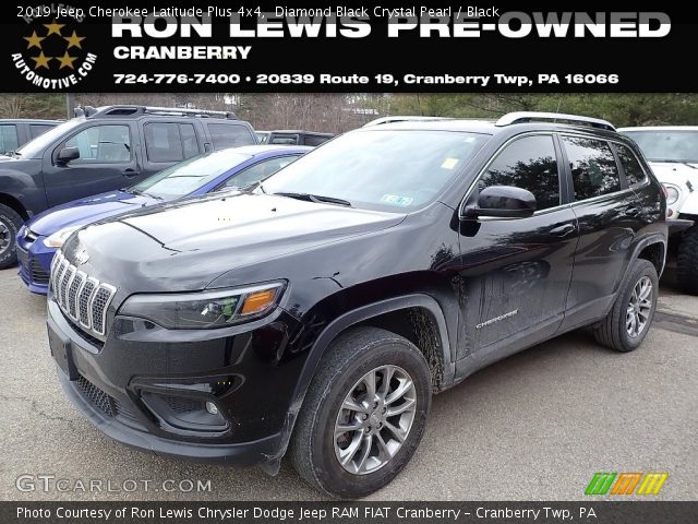 2019 Jeep Cherokee Latitude Plus 4x4 in Diamond Black Crystal Pearl