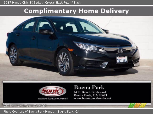 2017 Honda Civic EX Sedan in Crystal Black Pearl