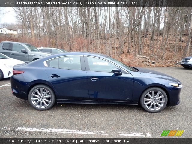 2021 Mazda Mazda3 Preferred Sedan AWD in Deep Crystal Blue Mica