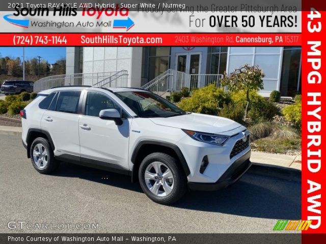 2021 Toyota RAV4 XLE AWD Hybrid in Super White