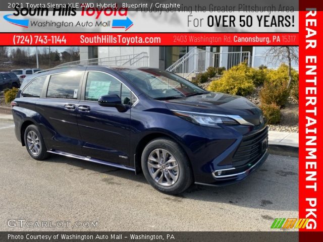2021 Toyota Sienna XLE AWD Hybrid in Blueprint