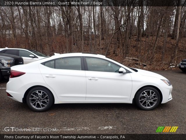 2020 Hyundai Elantra Limited in Quartz White Pearl