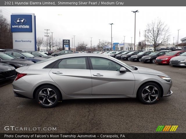 2021 Hyundai Elantra Limited in Shimmering Silver Pearl