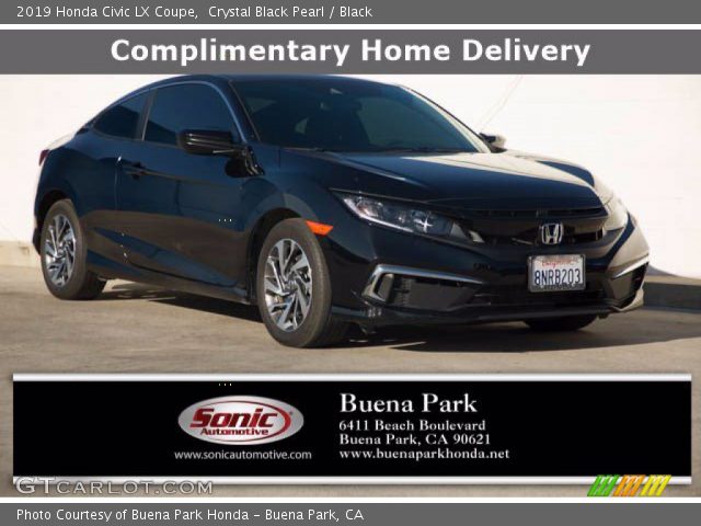 2019 Honda Civic LX Coupe in Crystal Black Pearl