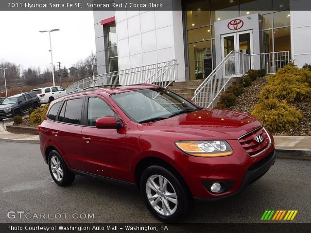 2011 Hyundai Santa Fe SE in Sonoran Red