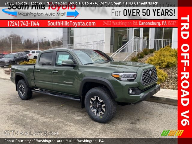 2021 Toyota Tacoma TRD Off Road Double Cab 4x4 in Army Green