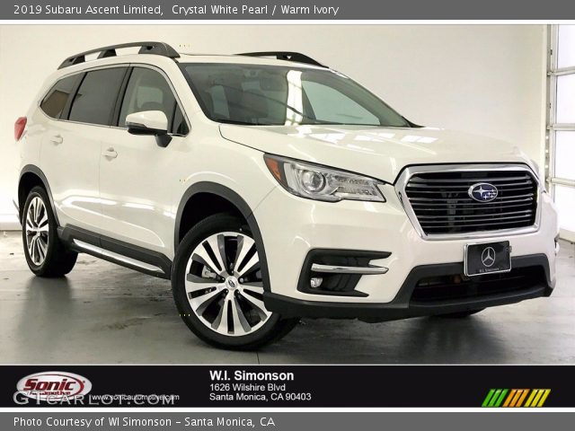 2019 Subaru Ascent Limited in Crystal White Pearl
