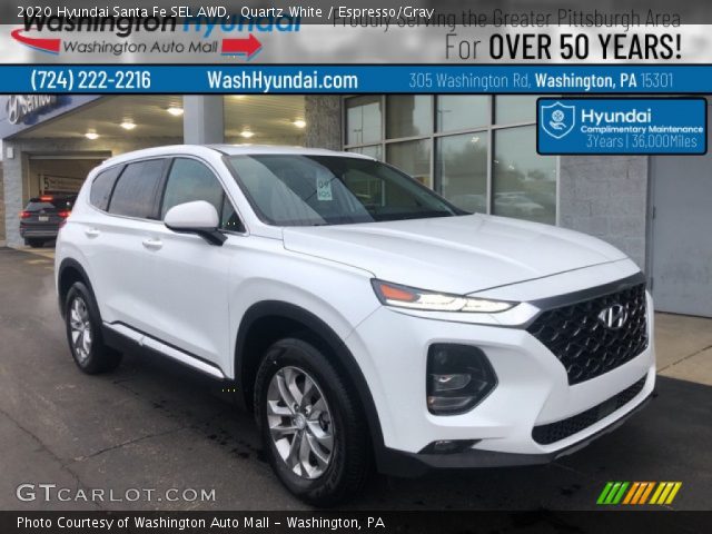 2020 Hyundai Santa Fe SEL AWD in Quartz White