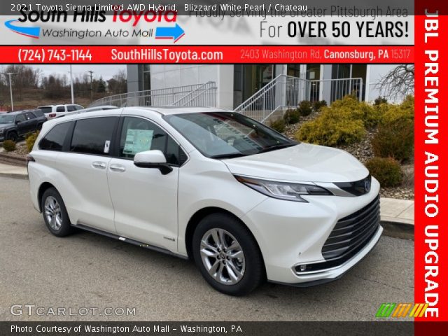 2021 Toyota Sienna Limited AWD Hybrid in Blizzard White Pearl