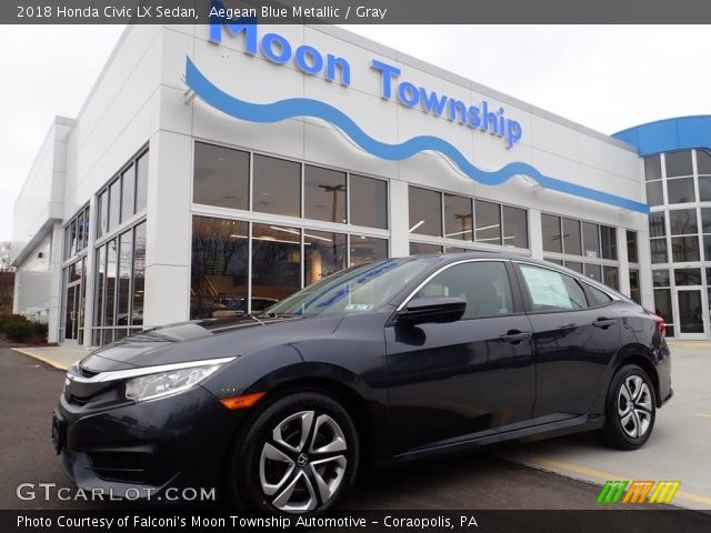 2018 Honda Civic LX Sedan in Aegean Blue Metallic