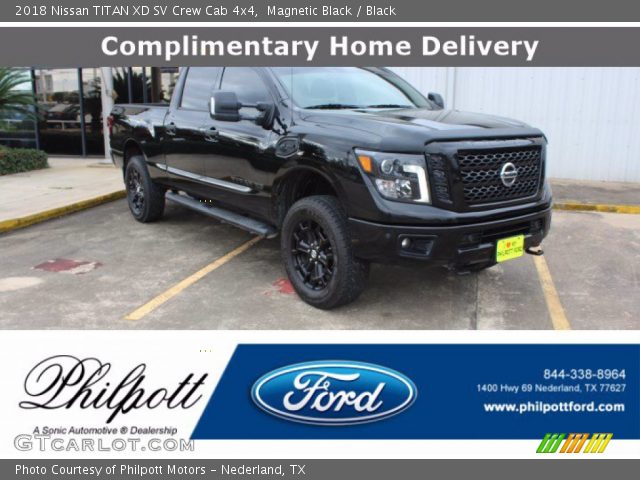 2018 Nissan TITAN XD SV Crew Cab 4x4 in Magnetic Black
