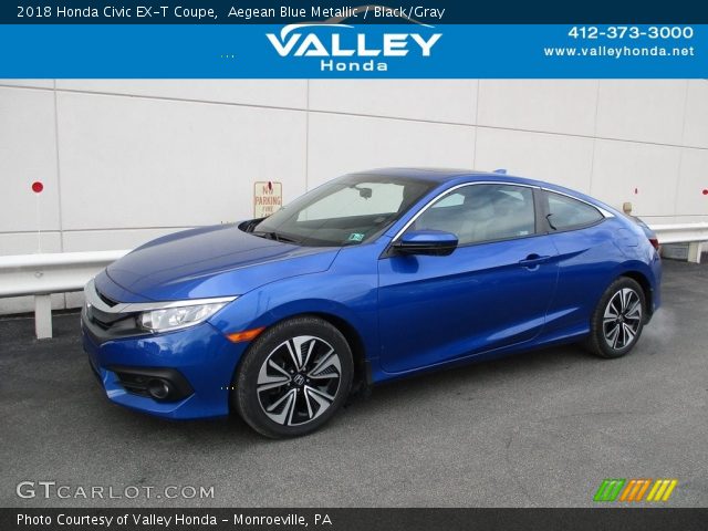 2018 Honda Civic EX-T Coupe in Aegean Blue Metallic