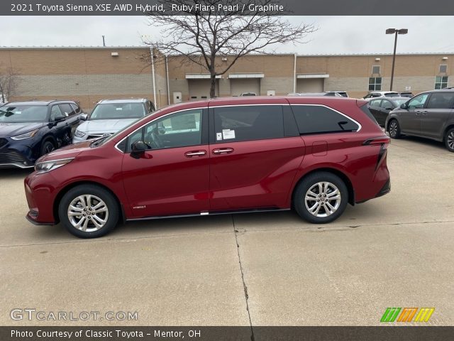 2021 Toyota Sienna XSE AWD Hybrid in Ruby Flare Pearl