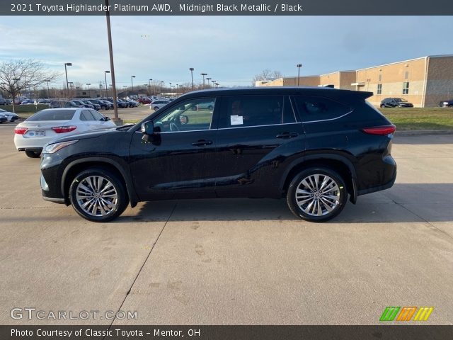 2021 Toyota Highlander Platinum AWD in Midnight Black Metallic