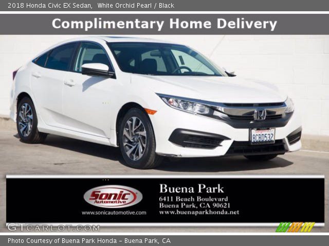 2018 Honda Civic EX Sedan in White Orchid Pearl