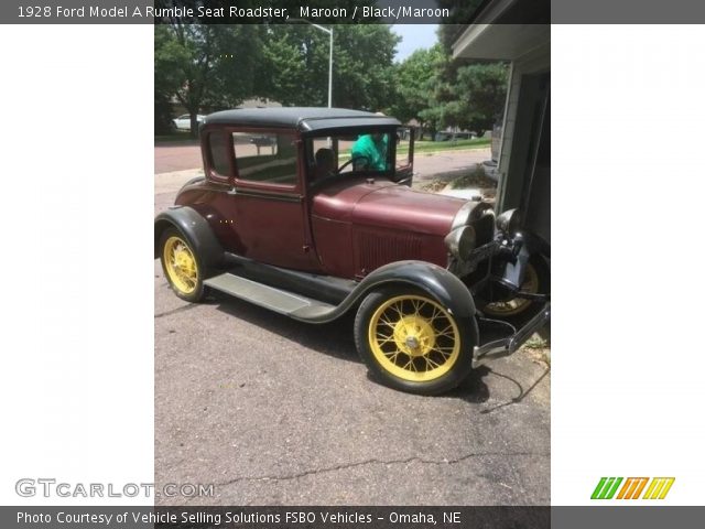 1928 Ford Model A Rumble Seat Roadster in Maroon