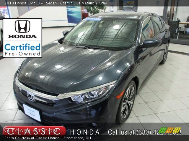 2018 Honda Civic EX-T Sedan in Cosmic Blue Metallic