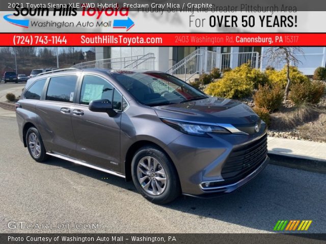 2021 Toyota Sienna XLE AWD Hybrid in Predawn Gray Mica