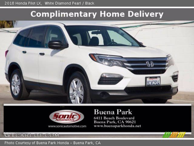 2018 Honda Pilot LX in White Diamond Pearl