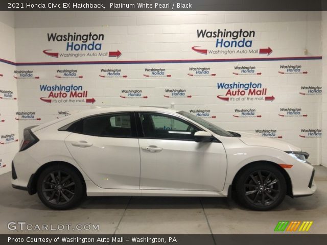 2021 Honda Civic EX Hatchback in Platinum White Pearl