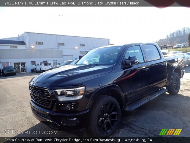 2021 Ram 1500 Laramie Crew Cab 4x4 in Diamond Black Crystal Pearl